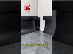 لوح حافة LED من الألومنيوم | زخرفة قاعدة الحائط الحديثة مع الإضاءة المحيطة #تريم الألومنيوم