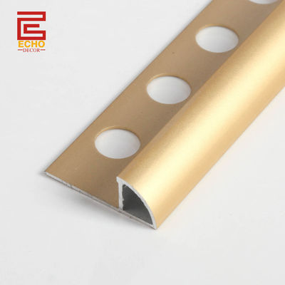 جودة  Decorative Aluminum Tile Trim Quarter Round On Tile Metal Border Tile Edging Trim مصنع