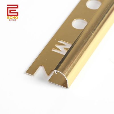 الذهبية الألومنيوم Bullnose الحدود الحافة التجميل لحماية الحواف السيراميكية