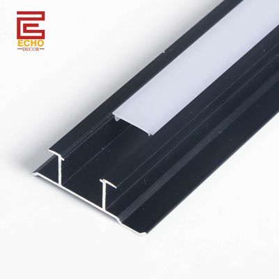 مرنة أسود الألومنيوم LED ملف تعريف 3m للزخرفة السقف